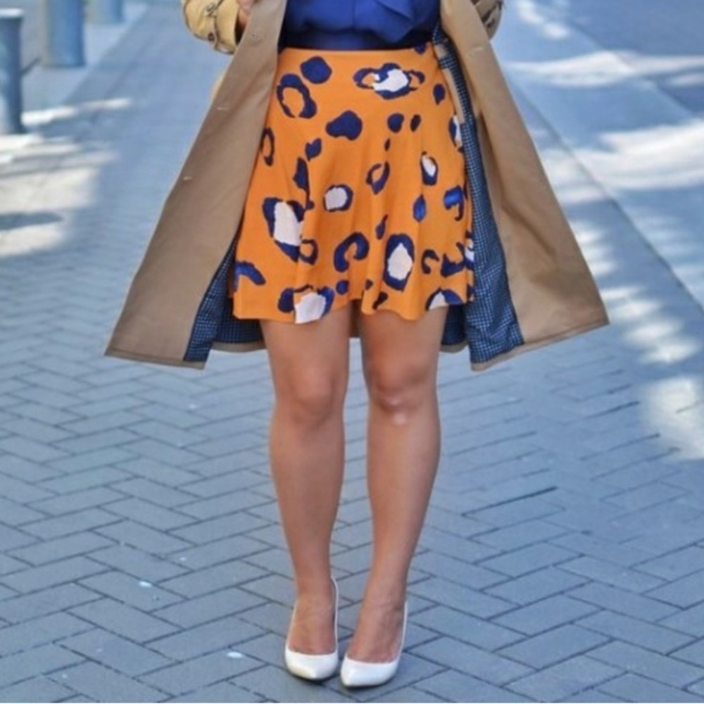 Phillip Lim A-line Flare Mini Skirt Leopard Print 16